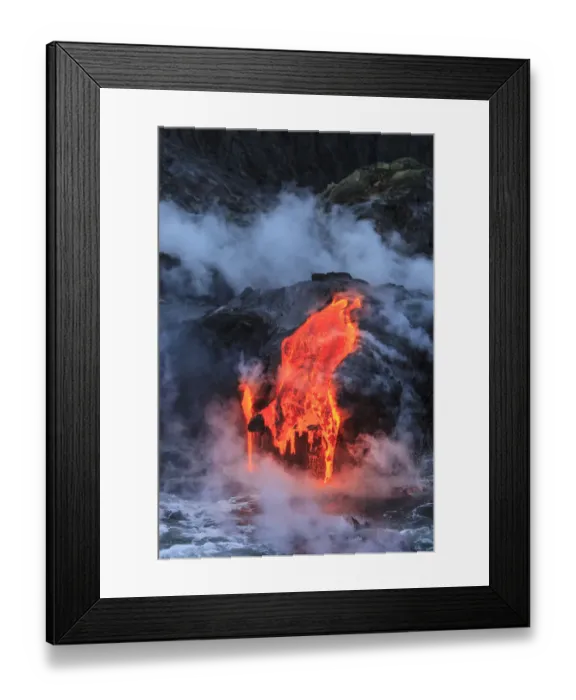 Framed Print : Kilauea lava flow near former town of Kalapana, Big Island, Hawaii, USA Framed Print : Kilauea lava flow near former town of Kalapana, Big Island, Hawaii, USA