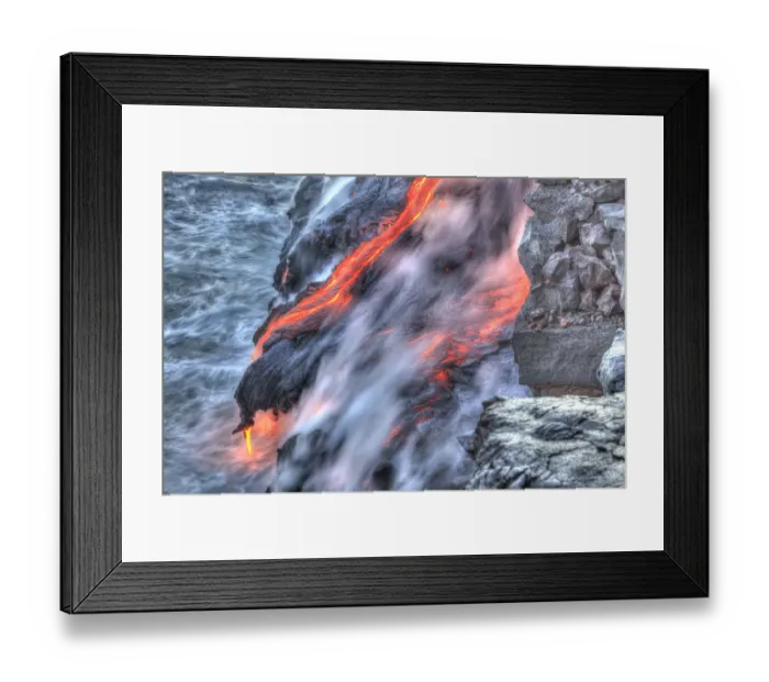 Framed Print : Kilauea lava flow near former town of Kalapana, Big Island, Hawaii, USA Framed Print : Kilauea lava flow near former town of Kalapana, Big Island, Hawaii, USA