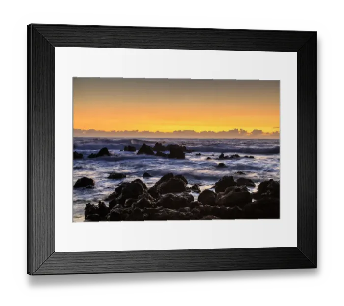 Framed Print : Sunrise at Laupahoehoe Beach Park, Hamakua Coast, Big Island, Hawaii Framed Print : Sunrise at Laupahoehoe Beach Park, Hamakua Coast, Big Island, Hawaii