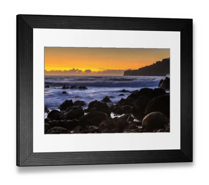 Framed Print : Sunrise at Laupahoehoe Beach Park, Hamakua Coast, Big Island, Hawaii Framed Print : Sunrise at Laupahoehoe Beach Park, Hamakua Coast, Big Island, Hawaii