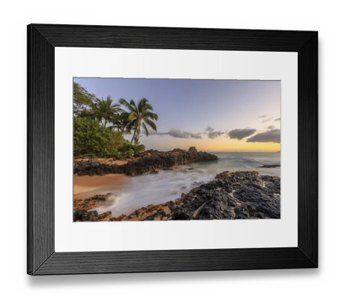 Framed Print : Small beach in Makena area, Maui, Hawaii, USA Framed Print : Small beach in Makena area, Maui, Hawaii, USA