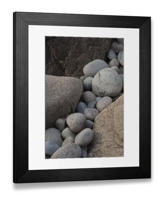 Framed Print : USA, Maine. Boulder Beach, Acadia National Park
