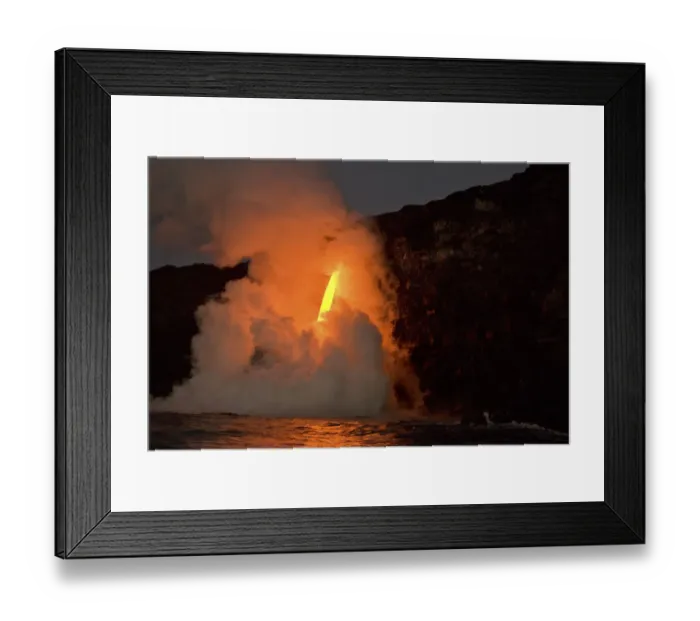 Framed Print : Kilauea volcano, Big Island, Hawaii. A rare lava flow formation called a fire hose Framed Print : Kilauea volcano, Big Island, Hawaii. A rare lava flow formation called a fire hose