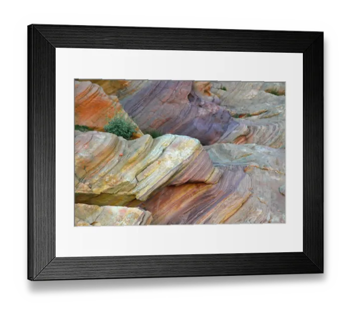 Framed Print : Close-up of Rainbow Vista, Valley of Fire State Park, Nevada, USA