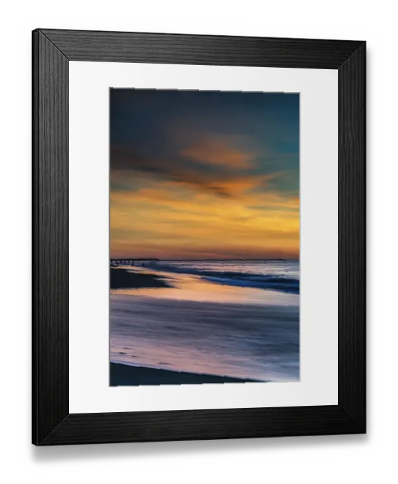 Framed Print : USA, New Jersey, Cape May National Seashore. Sunrise on winter shoreline. Credit as Framed Print : USA, New Jersey, Cape May National Seashore. Sunrise on winter shoreline. Credit as
