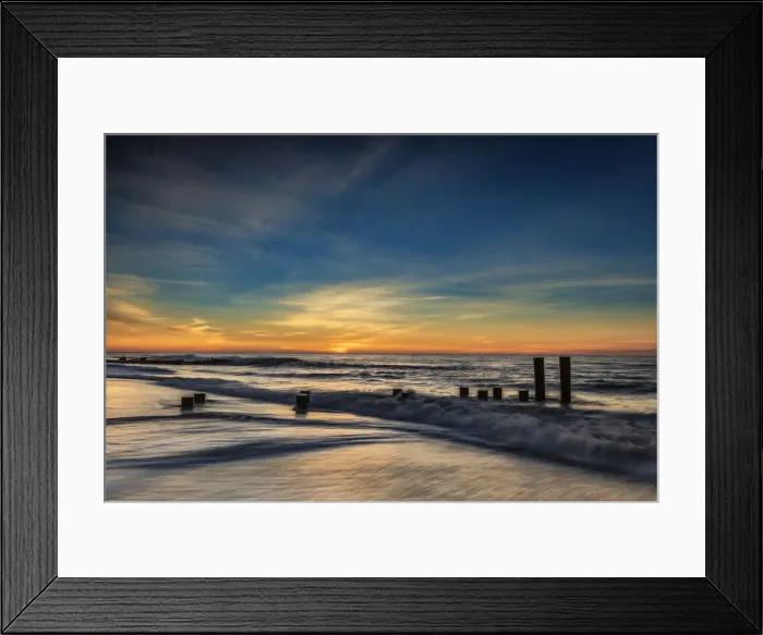 Framed Print : USA, New Jersey, Cape May National Seashore. Sunrise on winter shoreline. Credit as Framed Print : USA, New Jersey, Cape May National Seashore. Sunrise on winter shoreline. Credit as