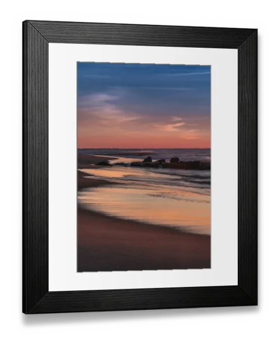Framed Print : USA, New Jersey, Cape May National Seashore. Sunrise on winter shoreline. Credit as Framed Print : USA, New Jersey, Cape May National Seashore. Sunrise on winter shoreline. Credit as