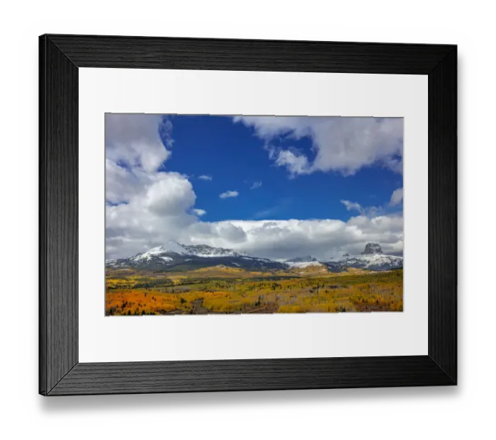 Framed Print : Peak fall color in aspen groves below Yellow and Chief Mountains in Glacier National Park Framed Print : Peak fall color in aspen groves below Yellow and Chief Mountains in Glacier National Park