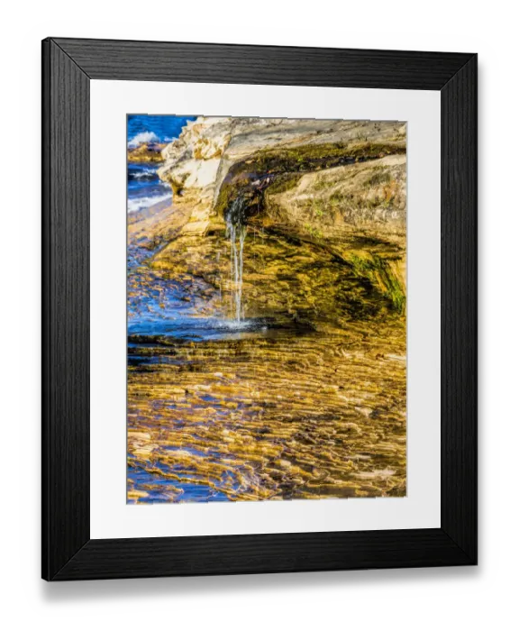 Framed Print : Rock formations at Pictured Rocks National Lakeshore on Upper Peninsula, Michigan