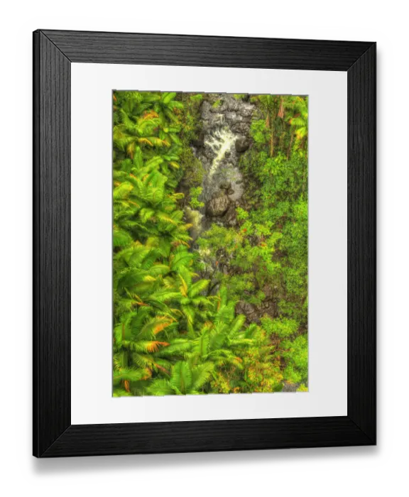 Framed Print : Area around Nanue Falls and stream, Hakalau, Hamakua Coast, Big Island, Hawaii Framed Print : Area around Nanue Falls and stream, Hakalau, Hamakua Coast, Big Island, Hawaii