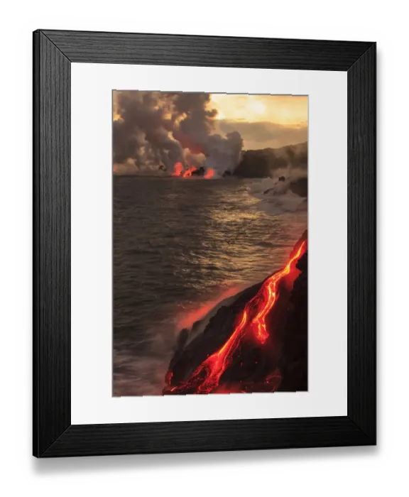 Framed Print : Kilauea lava flow near former town of Kalapana, Big Island, Hawaii, USA Framed Print : Kilauea lava flow near former town of Kalapana, Big Island, Hawaii, USA
