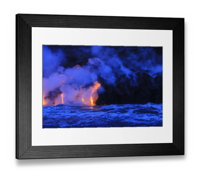 Framed Print : Kilauea lava flow near former town of Kalapana, Big Island, Hawaii, USA