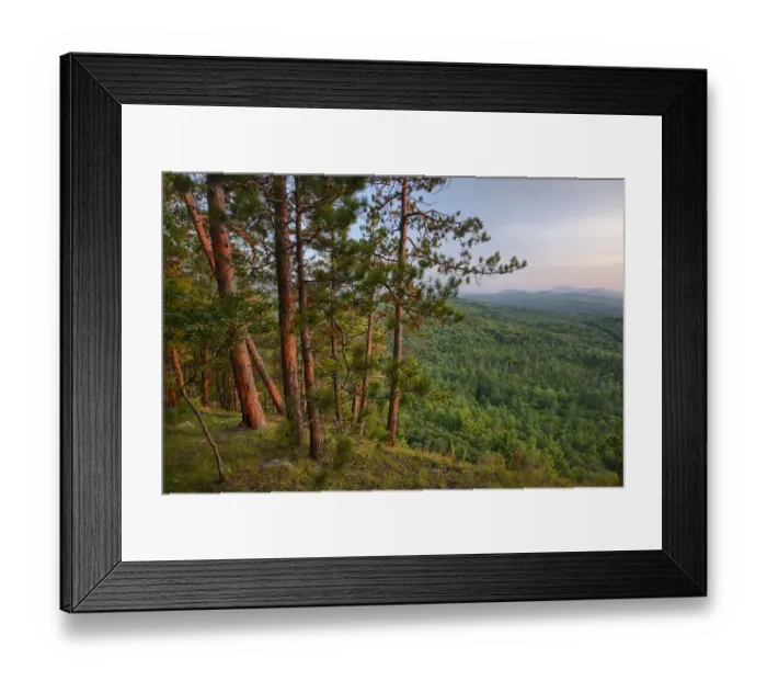 Framed Print : USA, New York State. Morning light from Kipp Mountain, Adirondack Mountains
