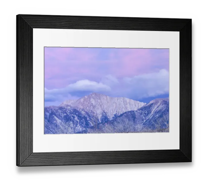 Framed Print : USA, Nevada, White Mountains. Sunset on Boundary Peak