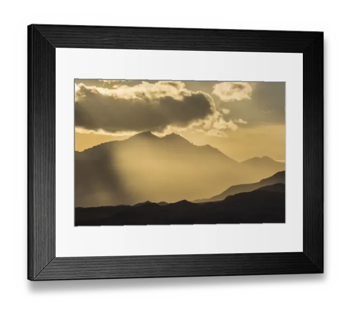Framed Print : USA, Nevada, White Mountains. Sunset God rays over mountains Framed Print : USA, Nevada, White Mountains. Sunset God rays over mountains
