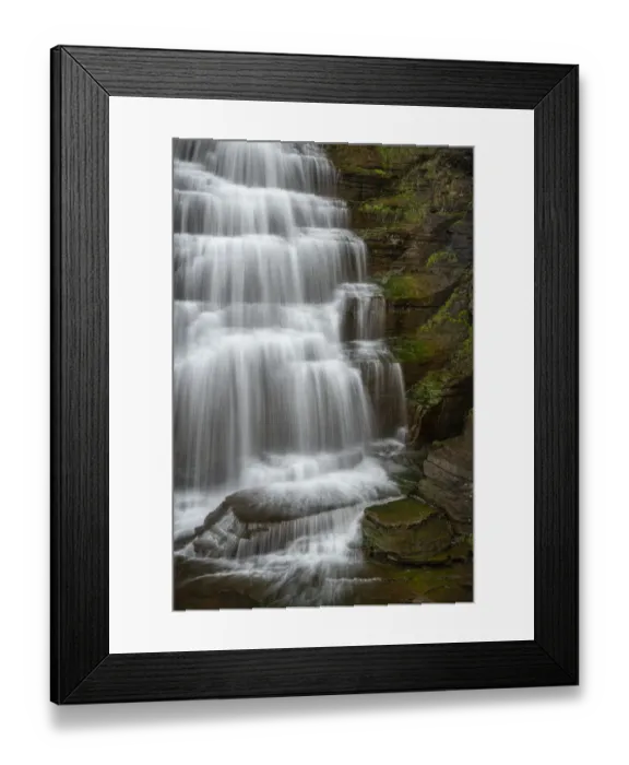 Framed Print : USA, New York, Watkins Glen. Waterfall cascade over rock Framed Print : USA, New York, Watkins Glen. Waterfall cascade over rock