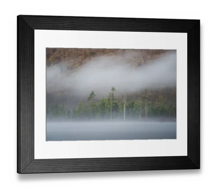 Framed Print : USA, New York State. Spring morning and mist on Labrador Pond