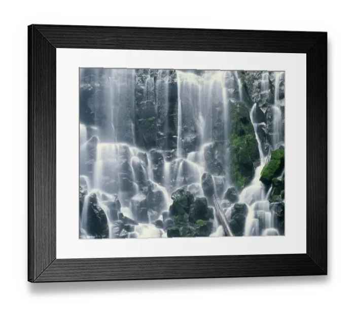 Framed Print : USA, Oregon, Mount Hood National Forest. Mount Hood Wilderness, Ramona Falls is formed Framed Print : USA, Oregon, Mount Hood National Forest. Mount Hood Wilderness, Ramona Falls is formed
