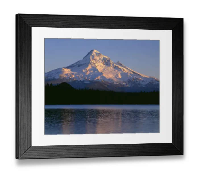 Framed Print : USA, Oregon, Mount Hood National Forest. Sunset light on north side of Mount Hood Framed Print : USA, Oregon, Mount Hood National Forest. Sunset light on north side of Mount Hood