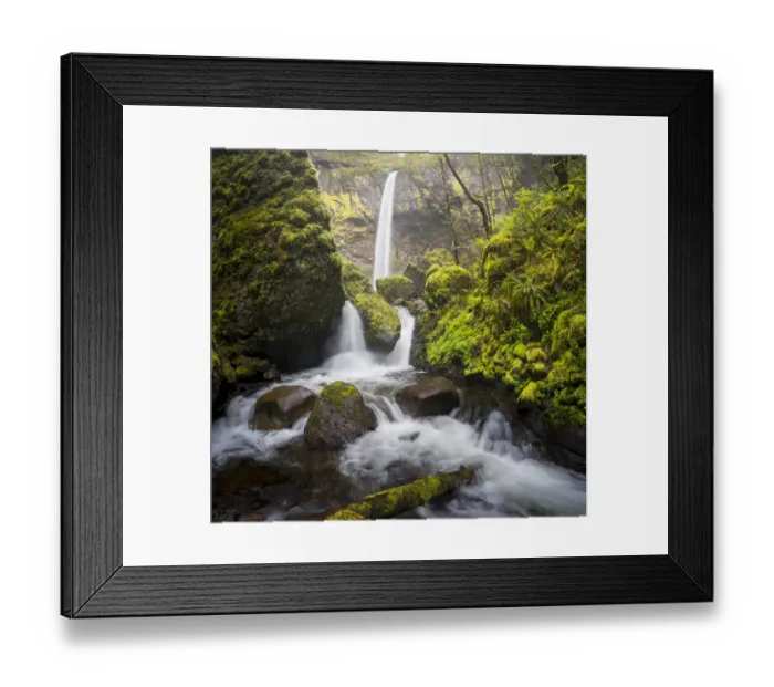 Framed Print : USA, Oregon. Spring view of McCord Creek flowing below Elowah Falls in the Columbia River Gorge Framed Print : USA, Oregon. Spring view of McCord Creek flowing below Elowah Falls in the Columbia River Gorge