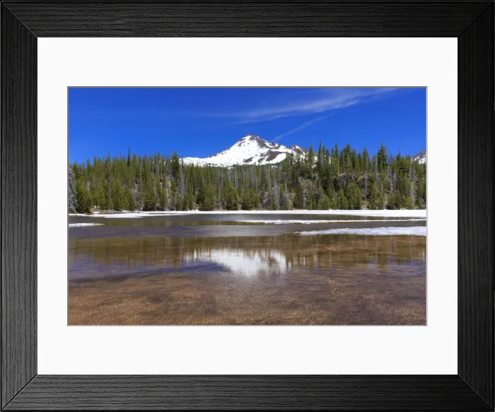 Framed Print : USA, Oregon, Cascade Lakes Highway, North Sister, Sparks Lake Framed Print : USA, Oregon, Cascade Lakes Highway, North Sister, Sparks Lake