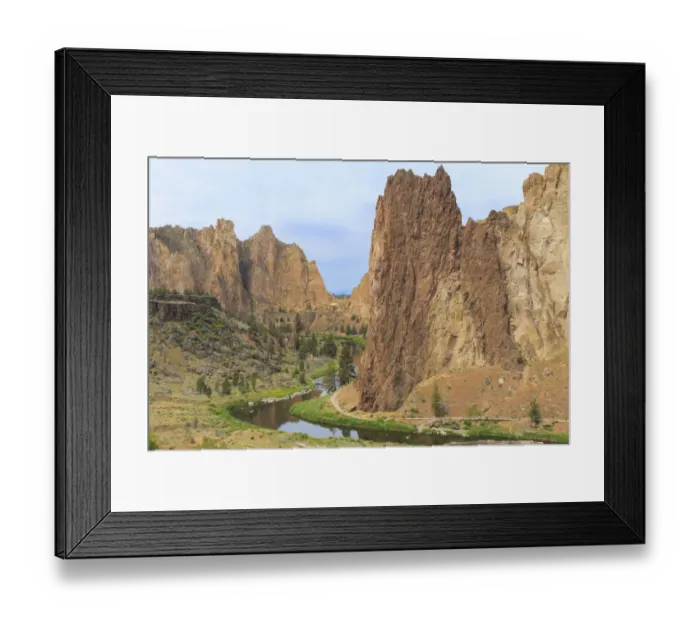 Framed Print : USA, Central Oregon, Redmond, Terrebonne. Smith Rock State Park. Crooked River. High Desert