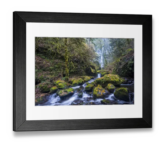 Framed Print : USA, Oregon. Autumn view of McCord Creek flowing below Elowah Falls in the Columbia River Gorge Framed Print : USA, Oregon. Autumn view of McCord Creek flowing below Elowah Falls in the Columbia River Gorge
