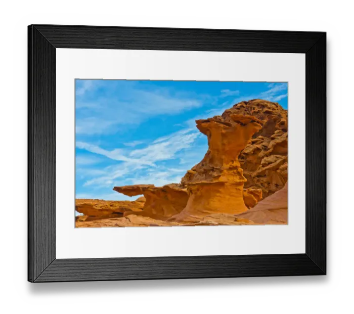 Framed Print : USA, Nevada, Mesquite. Gold Butte National Monument, Little Finland red rock sculptures