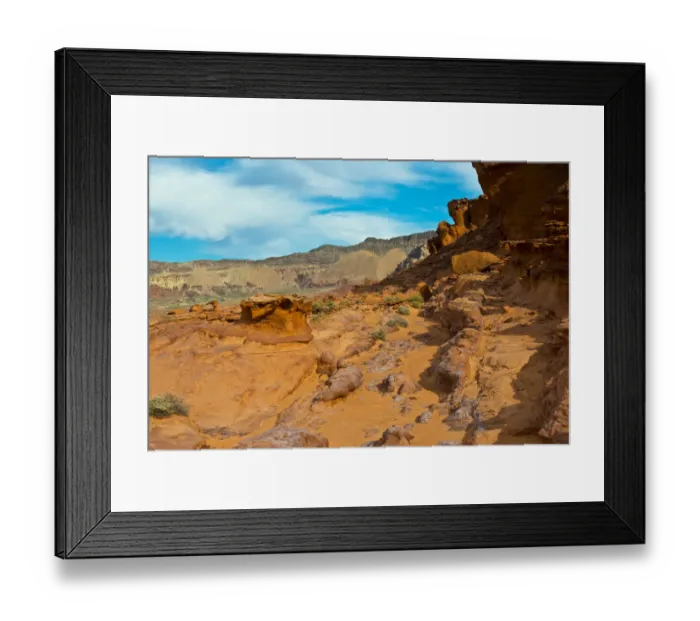Framed Print : USA, Nevada, Mesquite. Gold Butte National Monument, Little Finland red rock sculptures