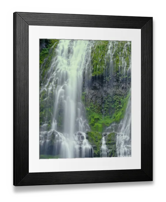 Framed Print : USA, Oregon. Willamette National Forest, Three Sisters Wilderness, Lower Proxy Falls Framed Print : USA, Oregon. Willamette National Forest, Three Sisters Wilderness, Lower Proxy Falls