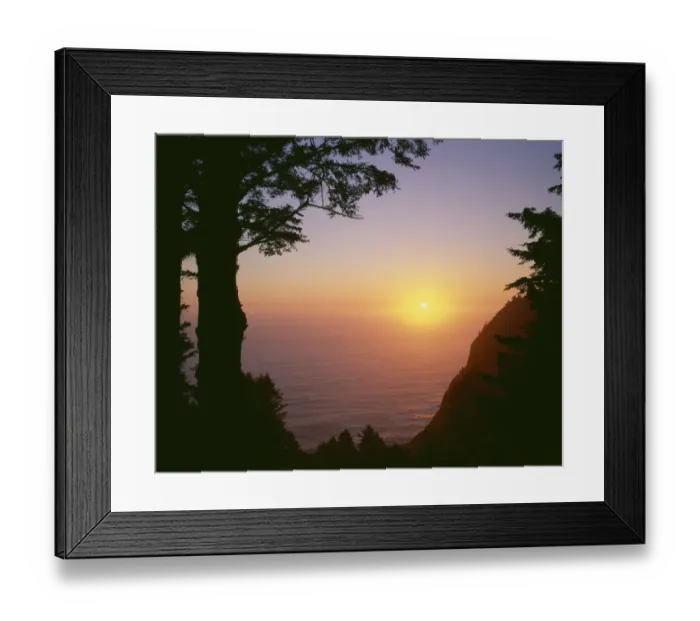 Framed Print : USA, Oregon. Oswald West State Park, summer sunset viewed from below Neahkanie Mountain Framed Print : USA, Oregon. Oswald West State Park, summer sunset viewed from below Neahkanie Mountain
