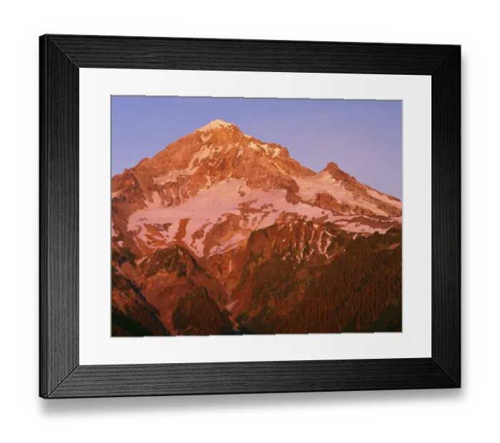 Framed Print : USA, Oregon. Mount Hood National Forest, Mount Hood Wilderness, west side of Mount