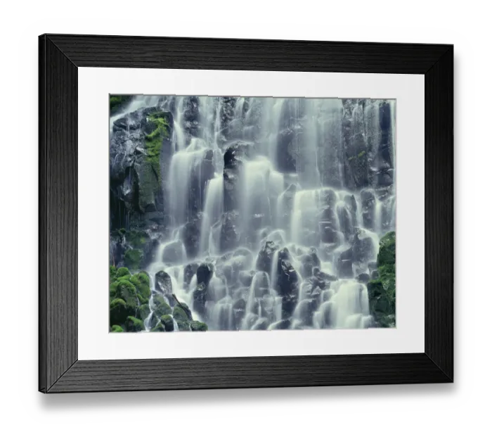 Framed Print : USA, Oregon. Mount Hood National Forest, Mount Hood Wilderness, Ramona Falls is formed Framed Print : USA, Oregon. Mount Hood National Forest, Mount Hood Wilderness, Ramona Falls is formed