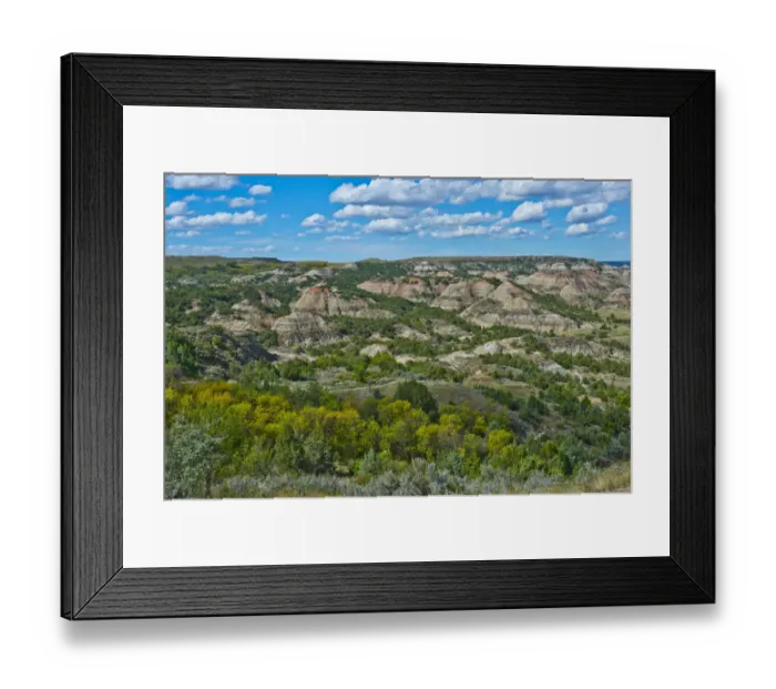 Framed Print : USA, North Dakota, Medora. Theodore Roosevelt National Park, South Unit, Painted Framed Print : USA, North Dakota, Medora. Theodore Roosevelt National Park, South Unit, Painted