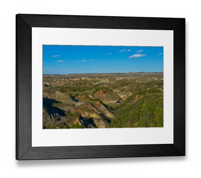 Framed Print : USA, North Dakota, Medora. Theodore Roosevelt National Park, South Unit, Badlands