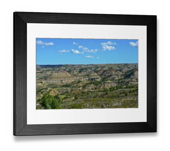 Framed Print : USA, North Dakota, Medora. Theodore Roosevelt National Park, South Unit, Painted Framed Print : USA, North Dakota, Medora. Theodore Roosevelt National Park, South Unit, Painted