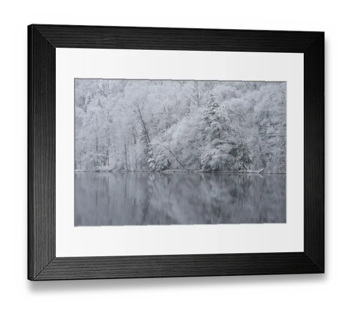 Framed Print : USA, New York State. Snow covered trees and reflection, Green Lakes State Park Framed Print : USA, New York State. Snow covered trees and reflection, Green Lakes State Park