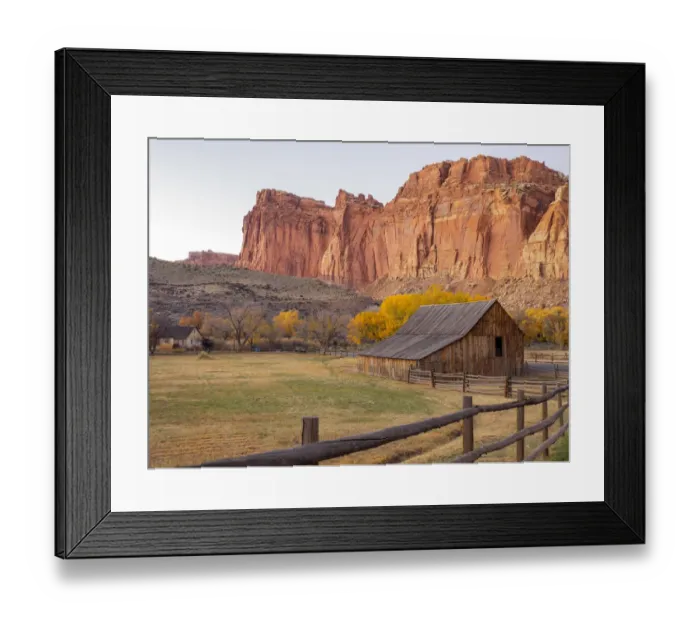 Framed Print : Utah, Capitol Reef National Park, old barn Framed Print : Utah, Capitol Reef National Park, old barn