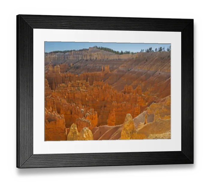 Framed Print : Utah, Bryce Canyon National Park. View of canyon with hoodoos