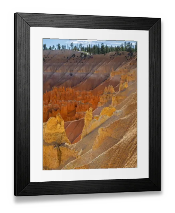 Framed Print : Utah, Bryce Canyon National Park. View of canyon with hoodoos Framed Print : Utah, Bryce Canyon National Park. View of canyon with hoodoos
