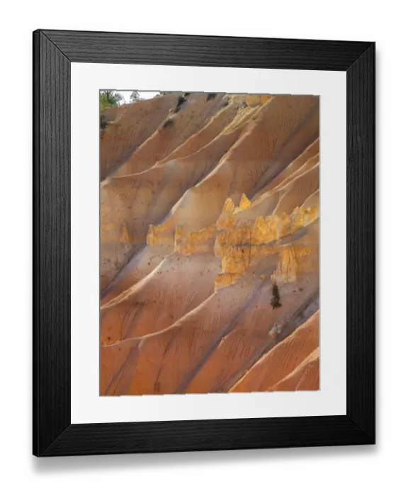 Framed Print : Utah, Bryce Canyon National Park. View of canyon with hoodoos