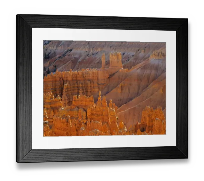 Framed Print : Utah, Bryce Canyon National Park. View of canyon with hoodoos Framed Print : Utah, Bryce Canyon National Park. View of canyon with hoodoos