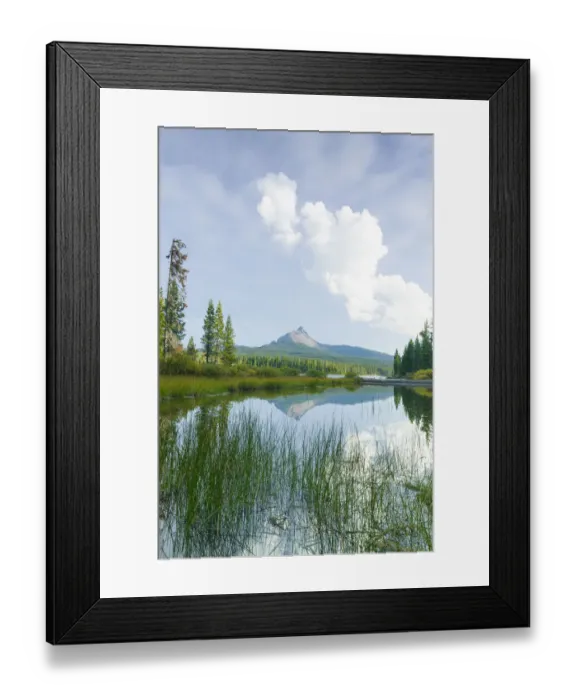 Framed Print : Big Lake, Willamette National Forest, Mt. Washington, Central Oregon Framed Print : Big Lake, Willamette National Forest, Mt. Washington, Central Oregon