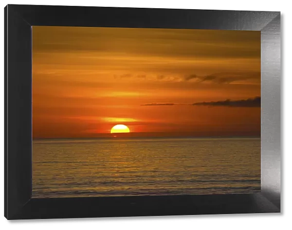 Sunset, ocean, Heceta Beach, Oregon Coast, Oregon, USA