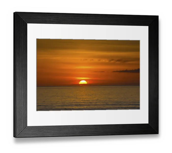 Framed Print : Sunset, ocean, Heceta Beach, Oregon Coast, Oregon, USA