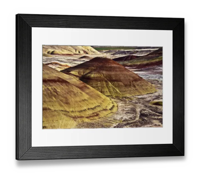 Framed Print : Overlook, Painted Hills, John Day Fossil Beds, Mitchell, Oregon, USA