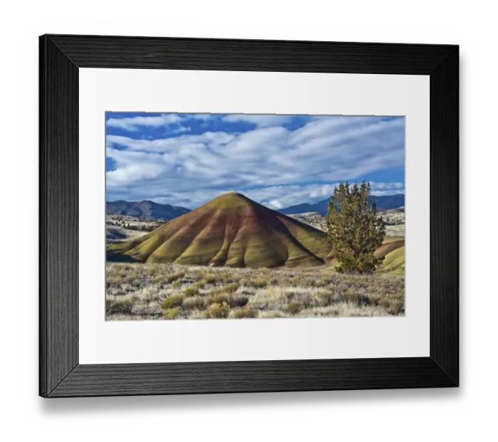 Framed Print : Overlook, Painted Hills, John Day Fossil Beds, Mitchell, Oregon, USA Framed Print : Overlook, Painted Hills, John Day Fossil Beds, Mitchell, Oregon, USA