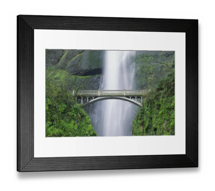 Framed Print : Multnomah Falls and bridge, Mount Hood National Forest, Columbia Gorge National Scenic Area Framed Print : Multnomah Falls and bridge, Mount Hood National Forest, Columbia Gorge National Scenic Area