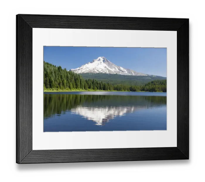 Framed Print : Trillium Lake, Mt. Hood National Forest, Mt. Hood in the background, Oregon, USA Framed Print : Trillium Lake, Mt. Hood National Forest, Mt. Hood in the background, Oregon, USA