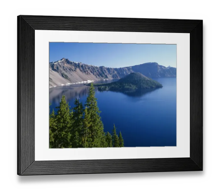 Framed Print : USA, Oregon, Crater Lake National Park. West rim of Crater Lake with Hillman Peak Framed Print : USA, Oregon, Crater Lake National Park. West rim of Crater Lake with Hillman Peak